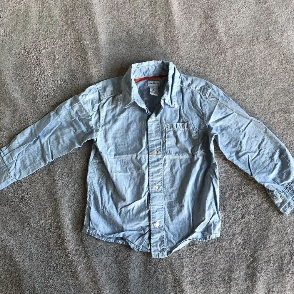 Carter’s Long sleeve pinstriped buttondown